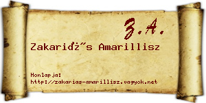 Zakariás Amarillisz névjegykártya